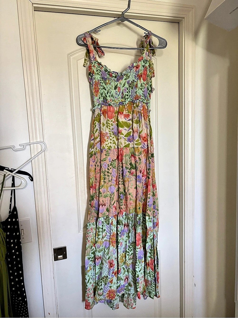 Floral Maxi Dress in Pink & Green Like New